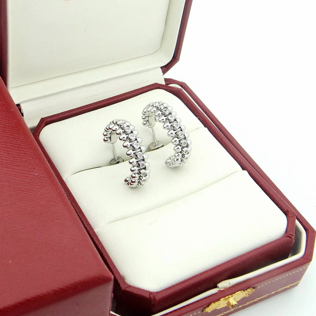 [Blue Tears Jewelry]CLASH FULL DIAMOND MEDIUM EARRINGS