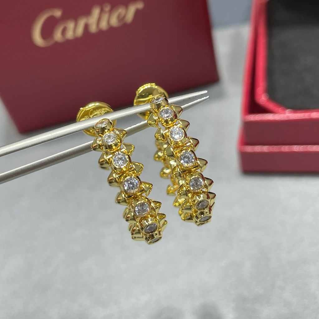 [Blue Tears Jewelry]CLASH FULL DIAMOND MEDIUM EARRINGS