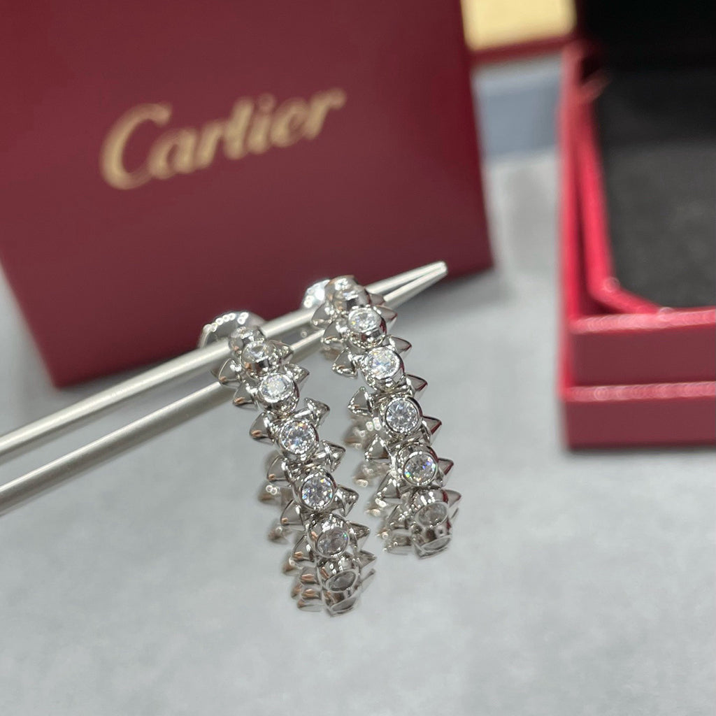 [Blue Tears Jewelry]CLASH FULL DIAMOND MEDIUM EARRINGS