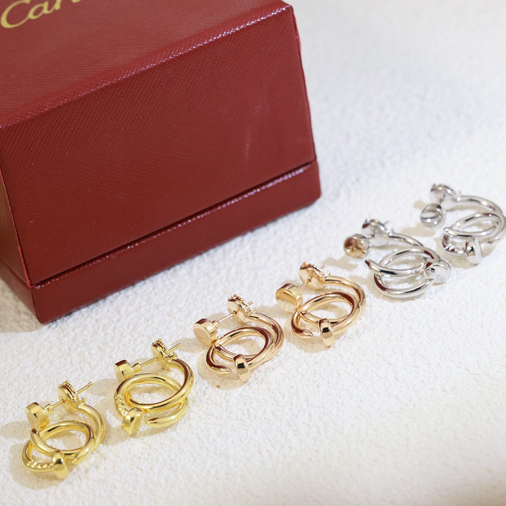 [Blue Tears Jewelry]JUSTE NO DIAMOND DOUBLE EARRINGS