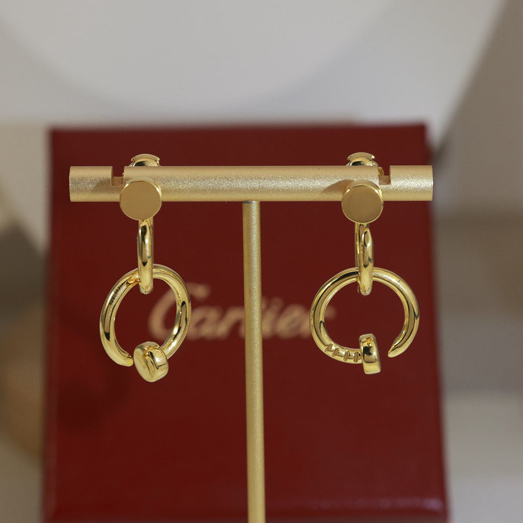 [Blue Tears Jewelry]JUSTE NO DIAMOND DOUBLE EARRINGS