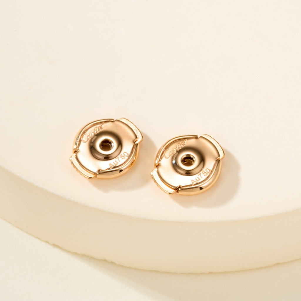 [Blue Tears Jewelry]JUSTE HALF DIAMOND DOUBLE EARRINGS