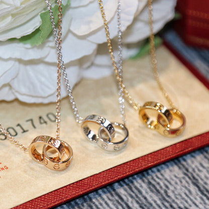 [Blue Tears Jewelry]LOVE DOUBLE RING NECKLACE
