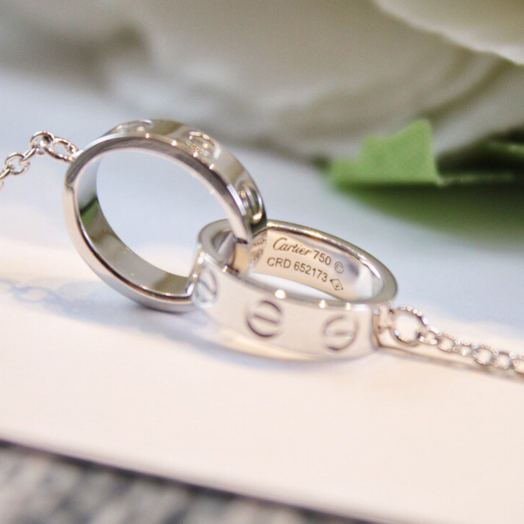 [Blue Tears Jewelry]LOVE DOUBLE RING NECKLACE