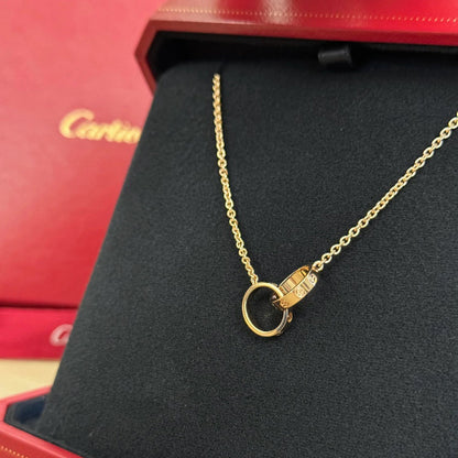[Blue Tears Jewelry]LOVE DOUBLE RING NECKLACE