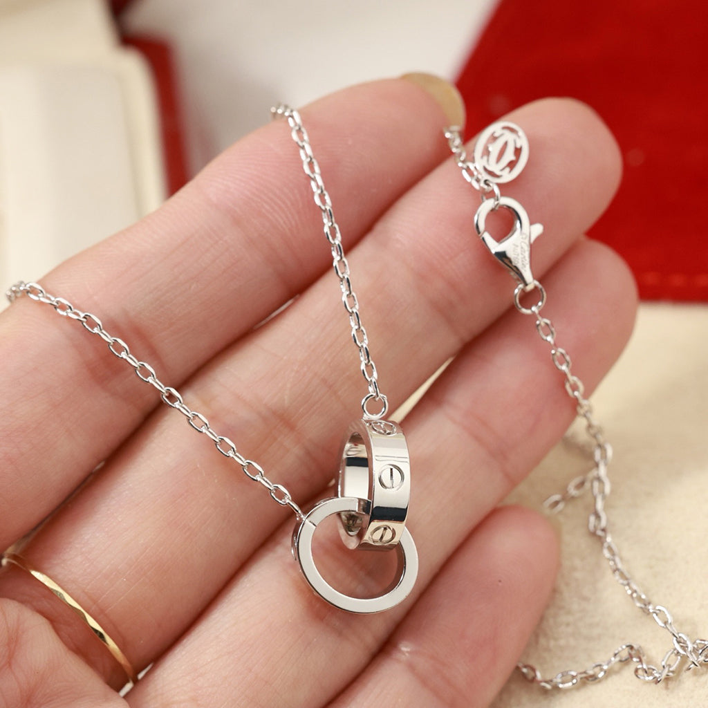 [Blue Tears Jewelry]LOVE DOUBLE RING NECKLACE