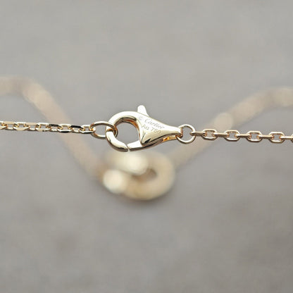 [Blue Tears Jewelry]LOVE DOUBLE RING HALF DIAMOND NECKLACE
