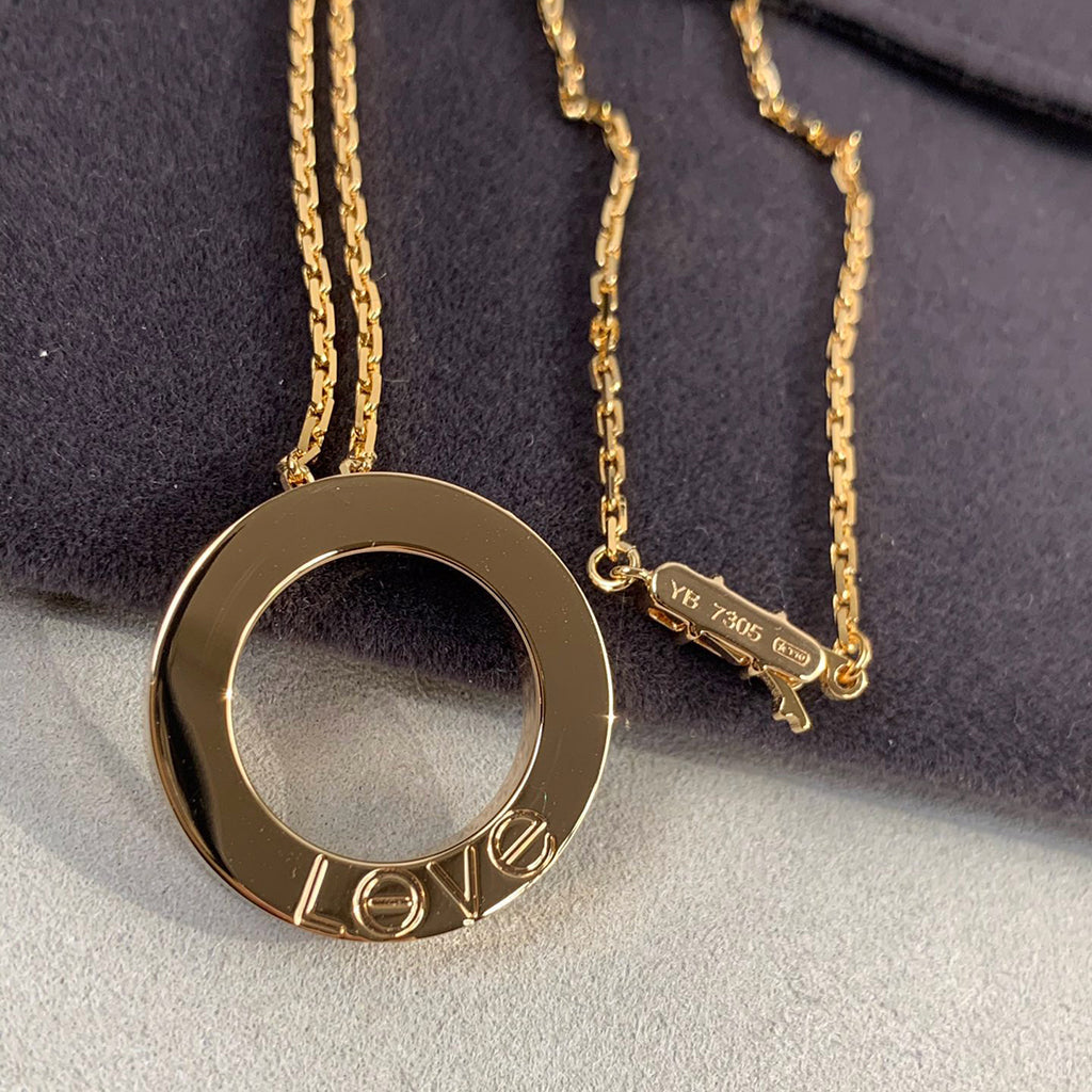 [Blue Tears Jewelry]LOVE NECKLACE 16MM 3 DIAMONDS