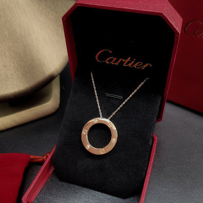 [Blue Tears Jewelry]LOVE NECKLACE 16MM 3 DIAMONDS