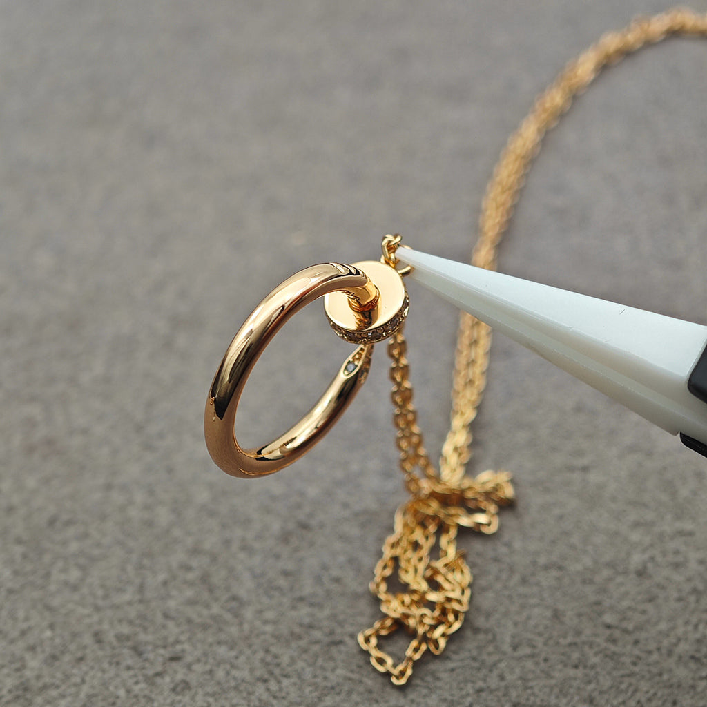 [Blue Tears Jewelry]JUSTE NECKLACE HALF DIAMOND