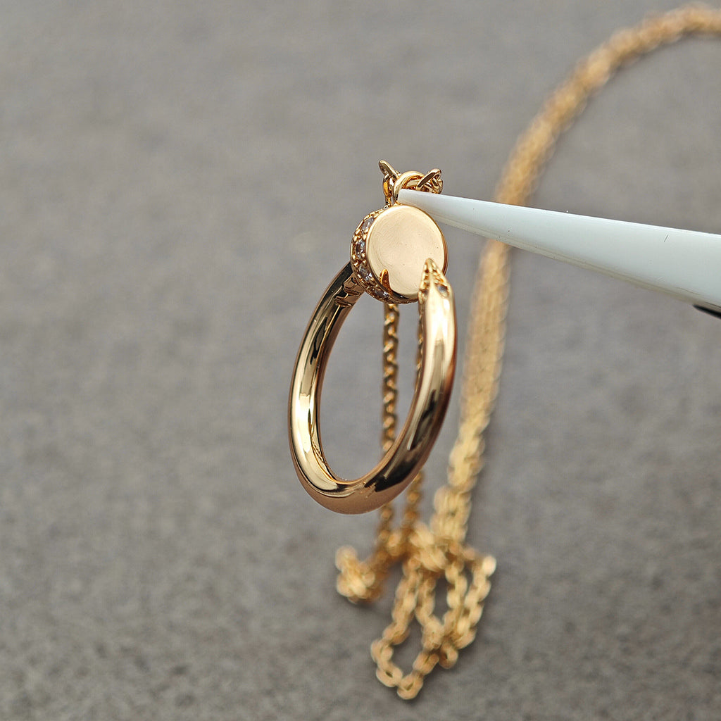 [Blue Tears Jewelry]JUSTE NECKLACE HALF DIAMOND