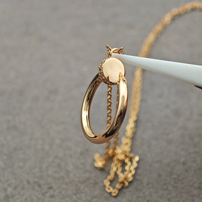 [Blue Tears Jewelry]JUSTE NECKLACE HALF DIAMOND