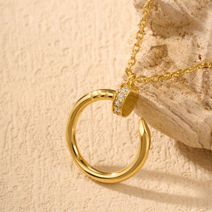 [Blue Tears Jewelry]JUSTE NECKLACE HALF DIAMOND