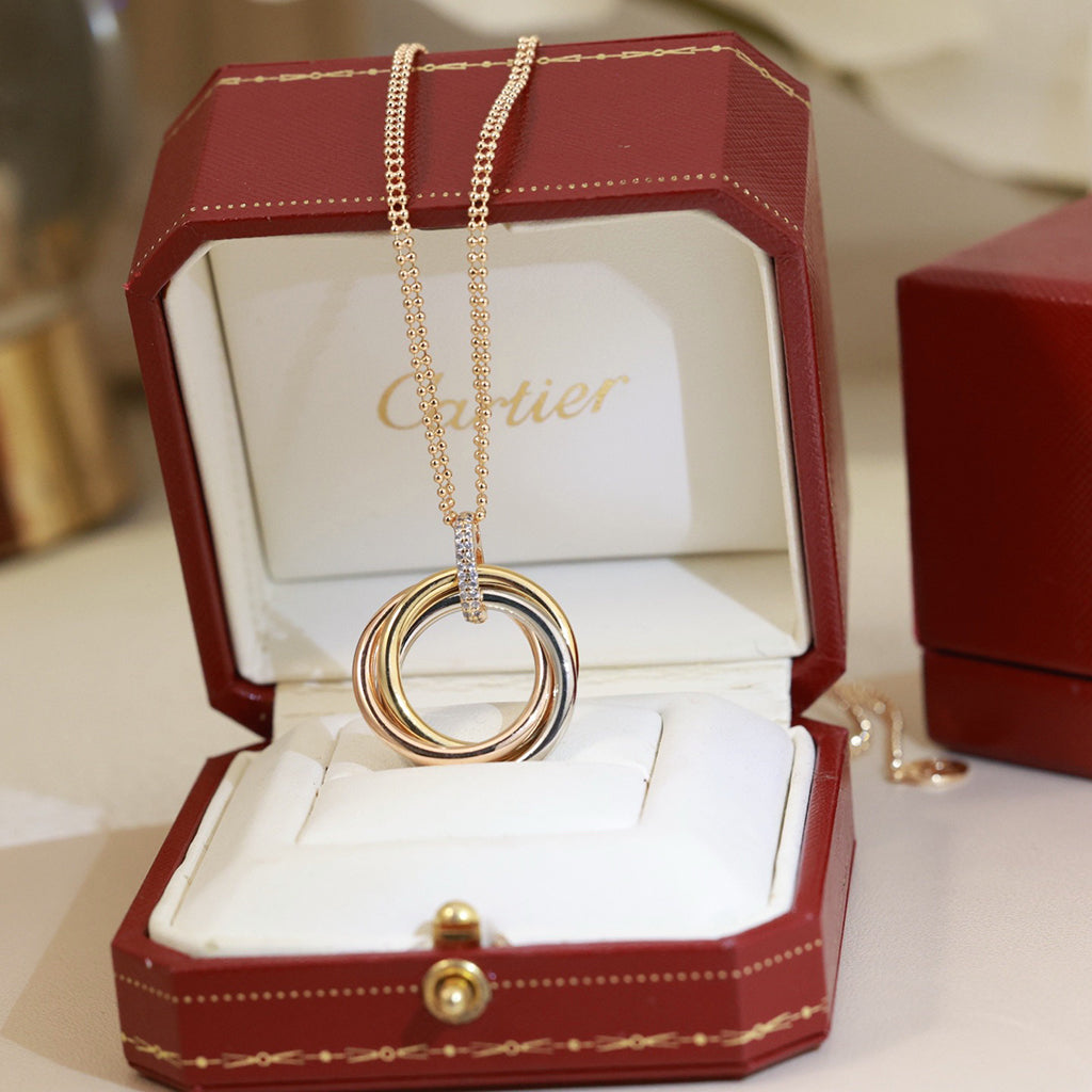 [Blue Tears Jewelry]TRINITY MEDIUM  DIAMONDS NECKLACE