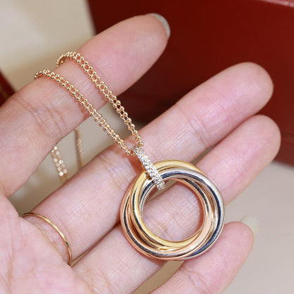 [Blue Tears Jewelry]TRINITY MEDIUM  DIAMONDS NECKLACE
