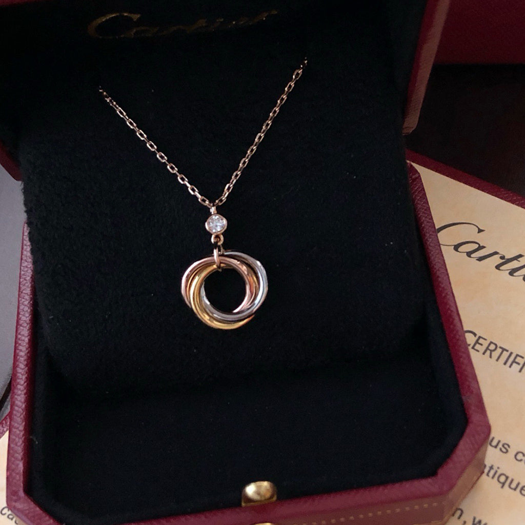 [Blue Tears Jewelry]TRINITY  NECKLACE 1 DIAMOND