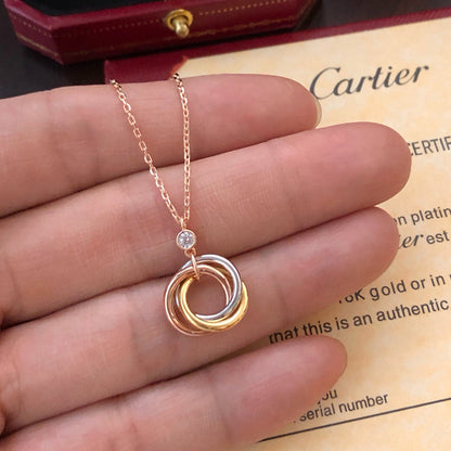 [Blue Tears Jewelry]TRINITY  NECKLACE 1 DIAMOND