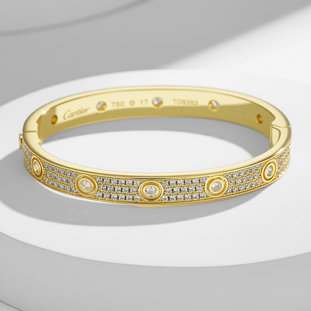 [Blue Tears Jewelry]LOVE BRACELET 6.1MM DIAMOND-PAVED 10 BIG DIAMONDS