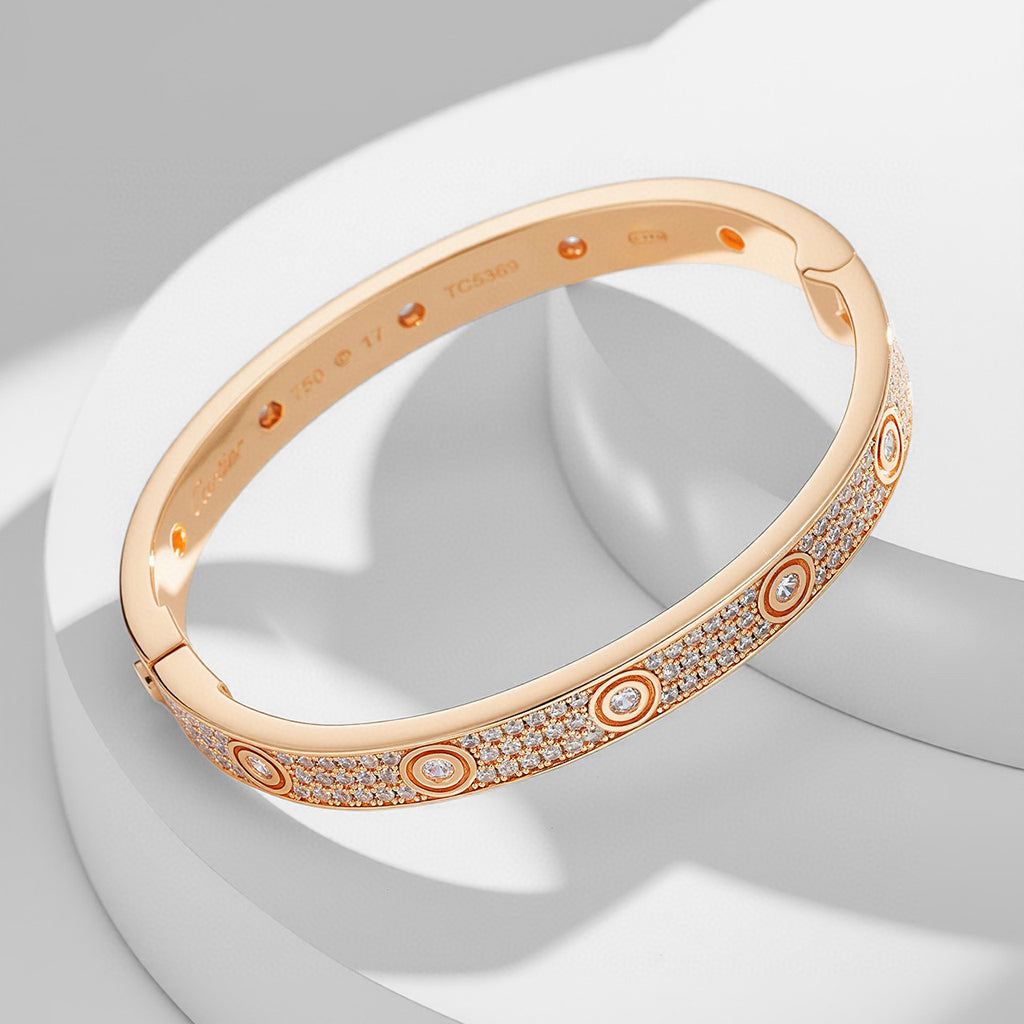 [Blue Tears Jewelry]LOVE BRACELET 6.1MM DIAMOND-PAVED 10 BIG DIAMONDS