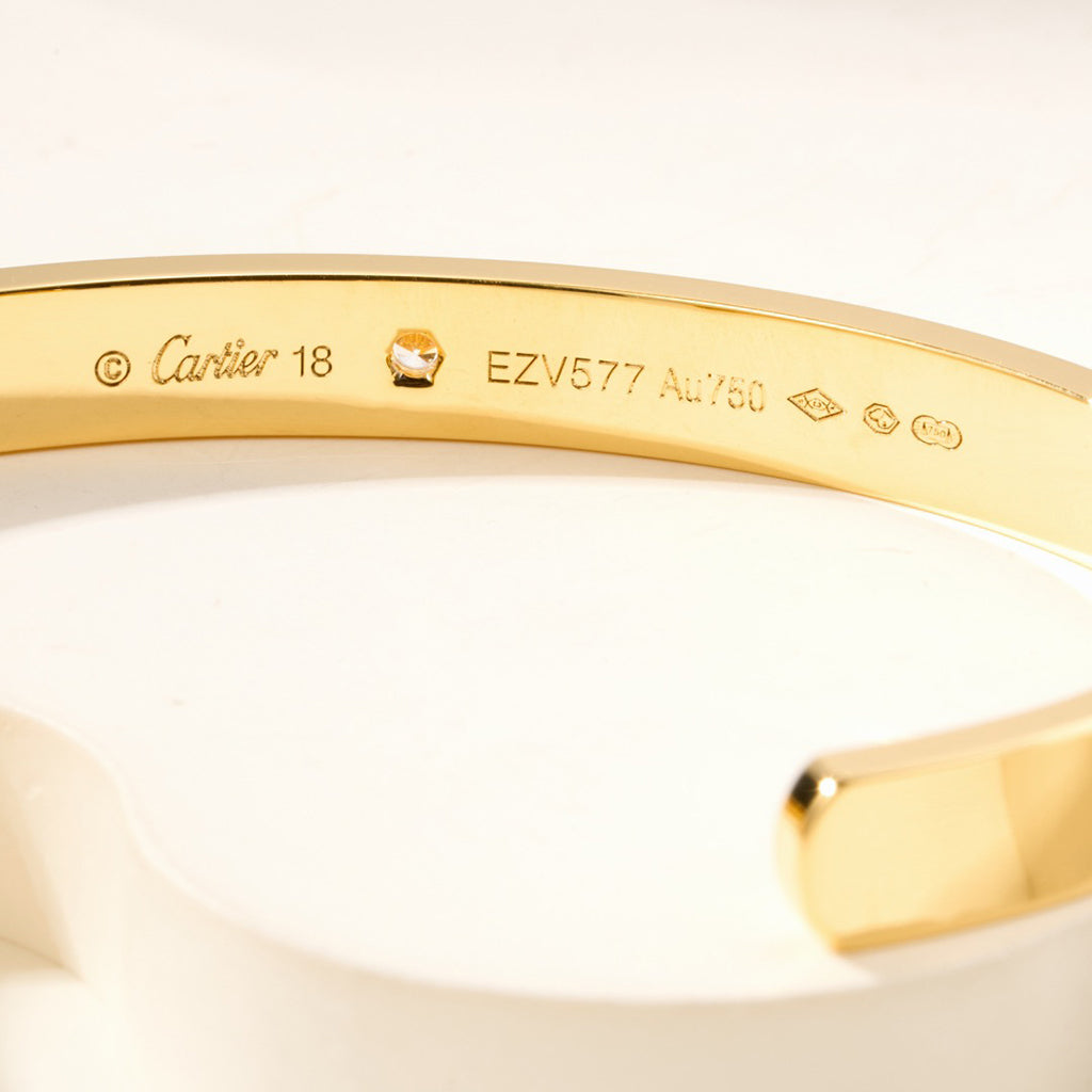 [Blue Tears Jewelry]LOVE BRACELET 6.1MM 1 DIAMOND OPEN CUFF