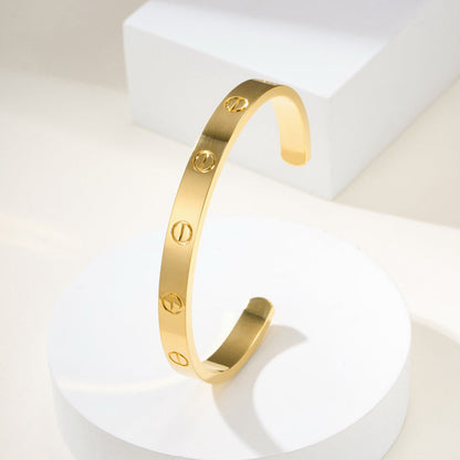 [Blue Tears Jewelry]LOVE BRACELET 6.1MM OPEN CUFF