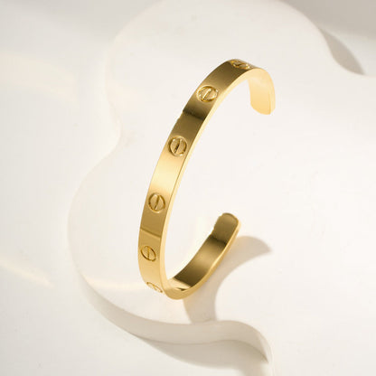 [Blue Tears Jewelry]LOVE BRACELET 6.1MM OPEN CUFF