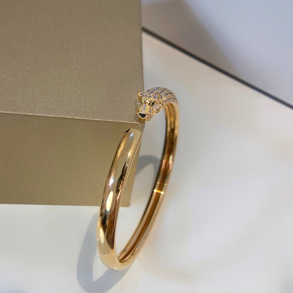 [Blue Tears Jewelry]PANTHERE HALF DIAMOND OPEN BRACELET