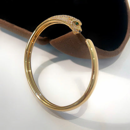 [Blue Tears Jewelry]PANTHERE HALF DIAMOND OPEN BRACELET