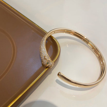 [Blue Tears Jewelry]PANTHERE HALF DIAMOND OPEN BRACELET