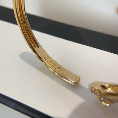 [Blue Tears Jewelry]PANTHERE HALF DIAMOND OPEN BRACELET