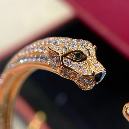 [Blue Tears Jewelry]PANTHERE HALF DIAMOND OPEN BRACELET