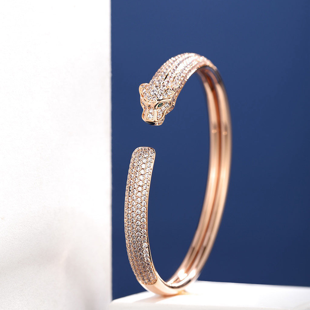 [Blue Tears Jewelry]PANTHERE FULL DIAMOND OPEN BRACELET