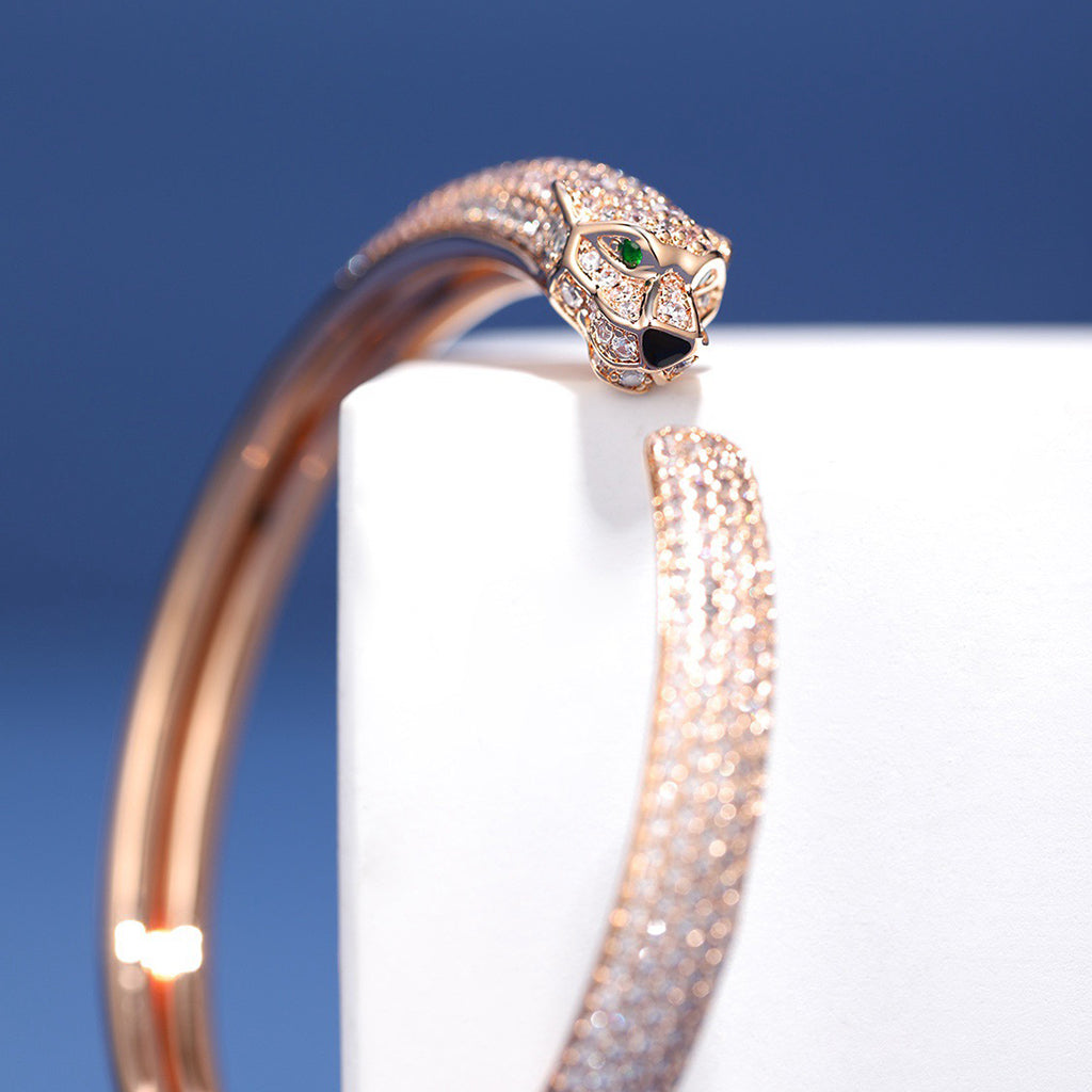 [Blue Tears Jewelry]PANTHERE FULL DIAMOND OPEN BRACELET
