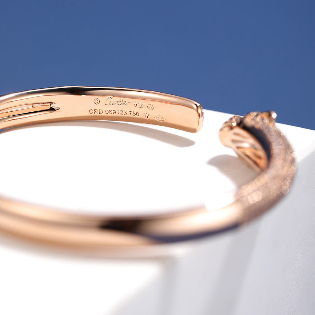 [Blue Tears Jewelry]PANTHERE FULL DIAMOND OPEN BRACELET
