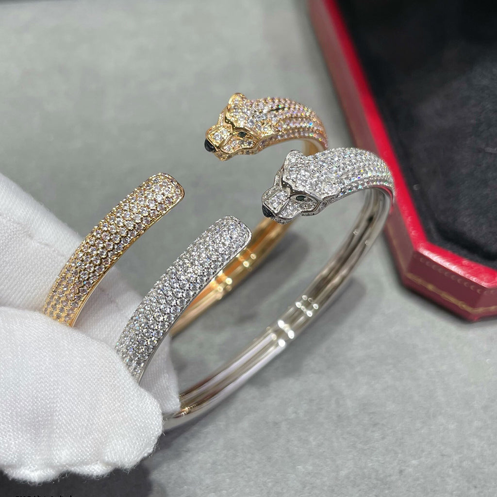[Blue Tears Jewelry]PANTHERE FULL DIAMOND OPEN BRACELET