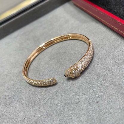 [Blue Tears Jewelry]PANTHERE FULL DIAMOND OPEN BRACELET