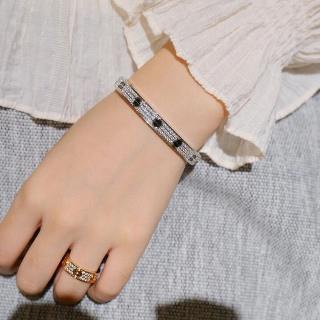 [Blue Tears Jewelry]LOVE BRACELET 6.1MM DIAMOND-PAVED CERAMIC