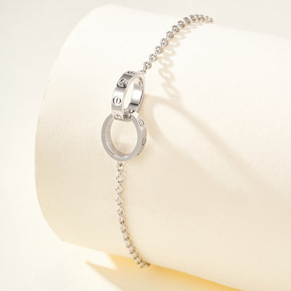 [Blue Tears Jewelry]LOVE BRACELET DOUBLE RING