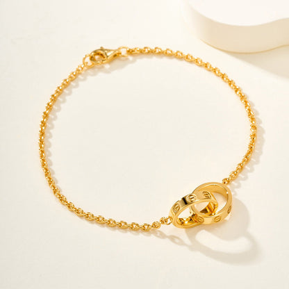 [Blue Tears Jewelry]LOVE BRACELET DOUBLE RING