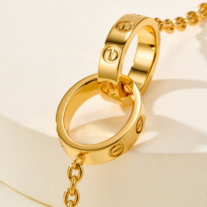 [Blue Tears Jewelry]LOVE BRACELET DOUBLE RING