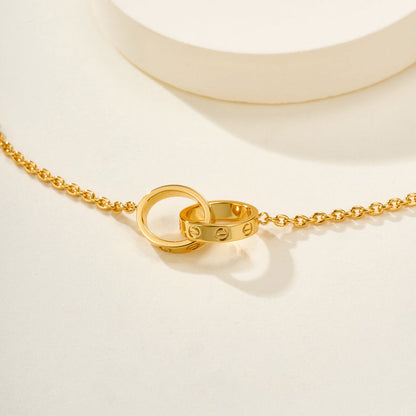 [Blue Tears Jewelry]LOVE BRACELET DOUBLE RING