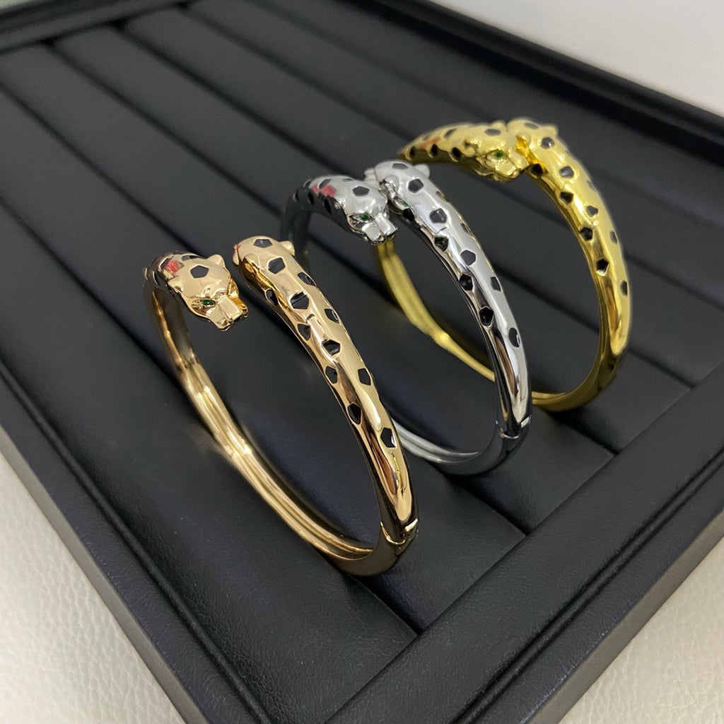 [Blue Tears Jewelry]PANTHERE DOUBLE HEADED OPEN BRACELET