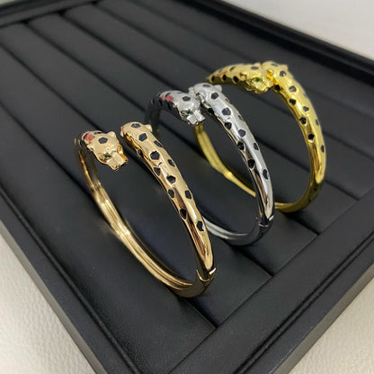 [Blue Tears Jewelry]PANTHERE DOUBLE HEADED OPEN BRACELET