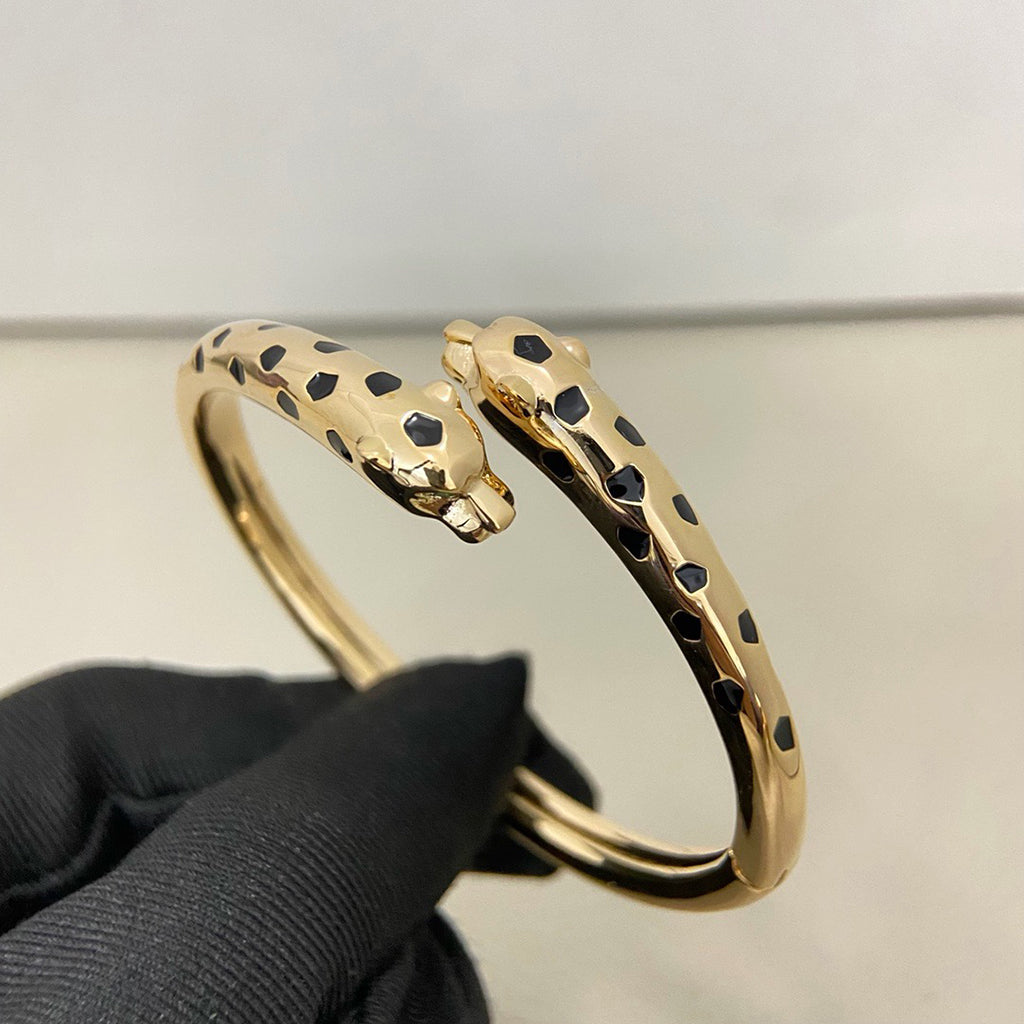 [Blue Tears Jewelry]PANTHERE DOUBLE HEADED OPEN BRACELET