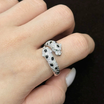 [Blue Tears Jewelry]PANTHERE DOUBLE HEADED FULL DIAMOND  RING