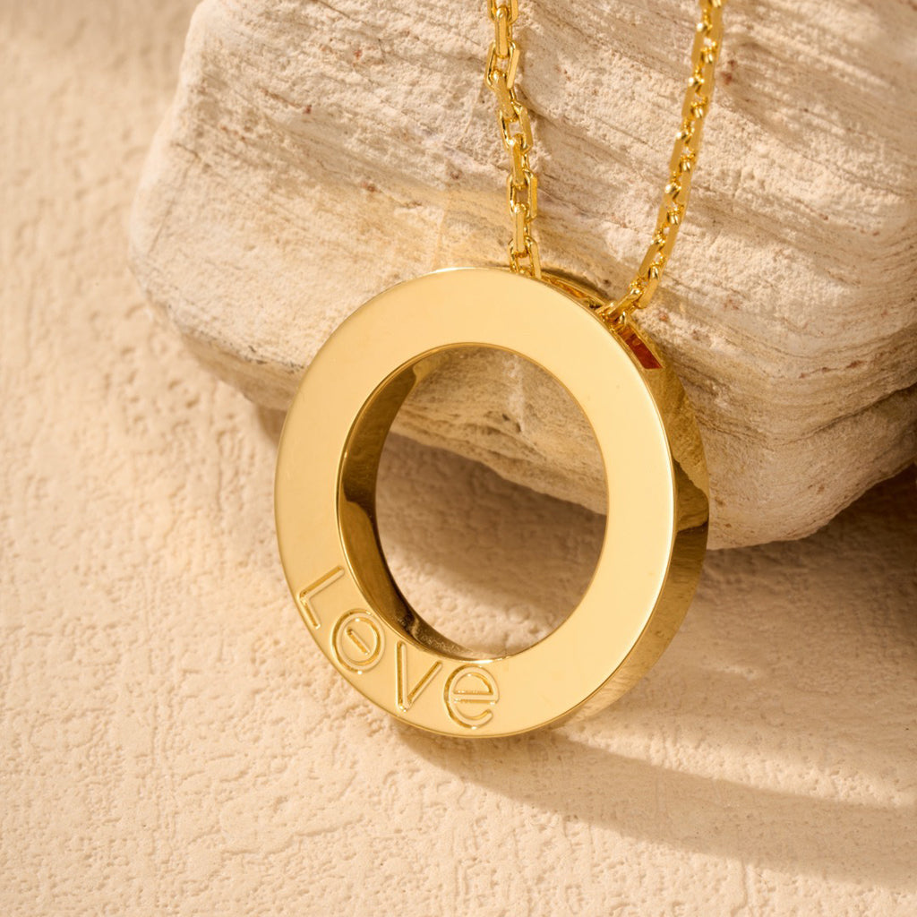 [Blue Tears Jewelry]LOVE NECKLACE 16MM  FULL DIAMOND
