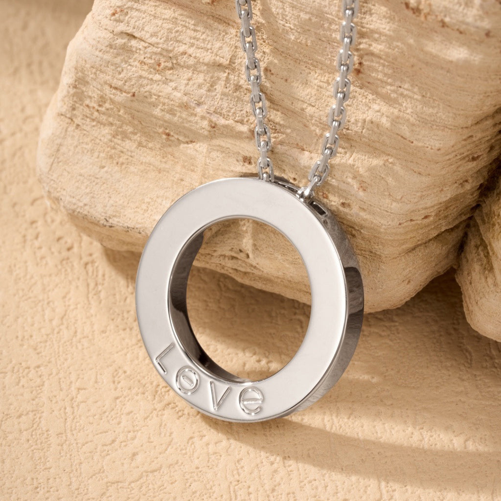 [Blue Tears Jewelry]LOVE NECKLACE 16MM  FULL DIAMOND