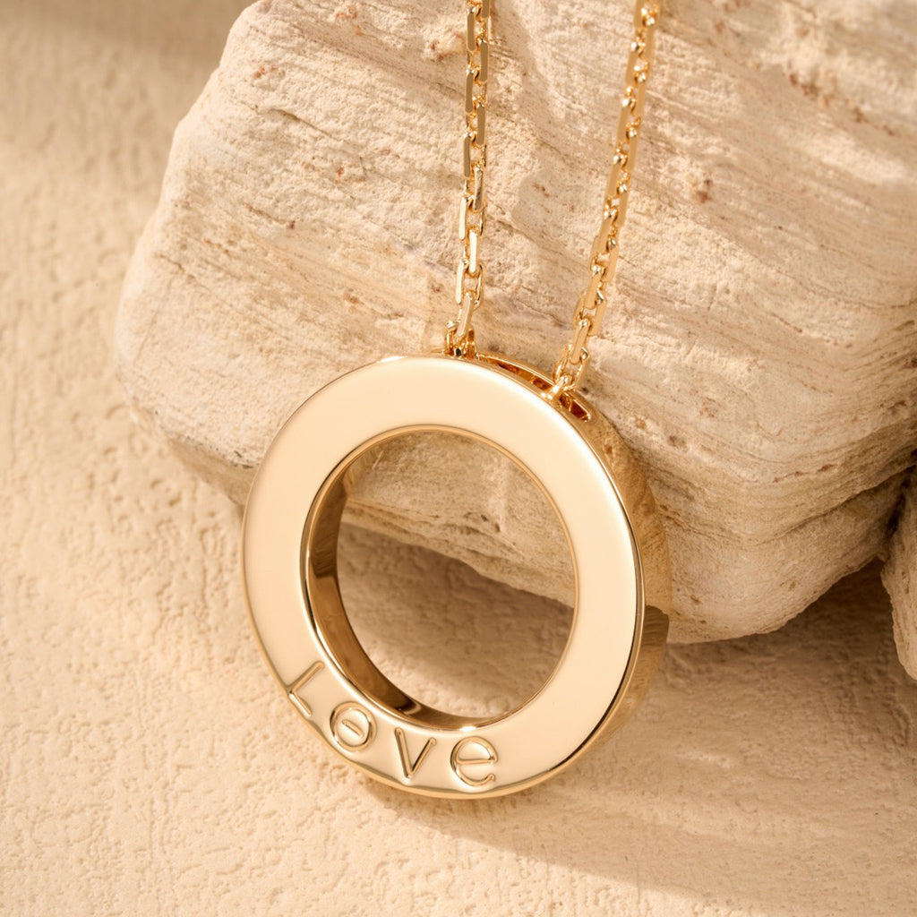 [Blue Tears Jewelry]LOVE NECKLACE 16MM  FULL DIAMOND