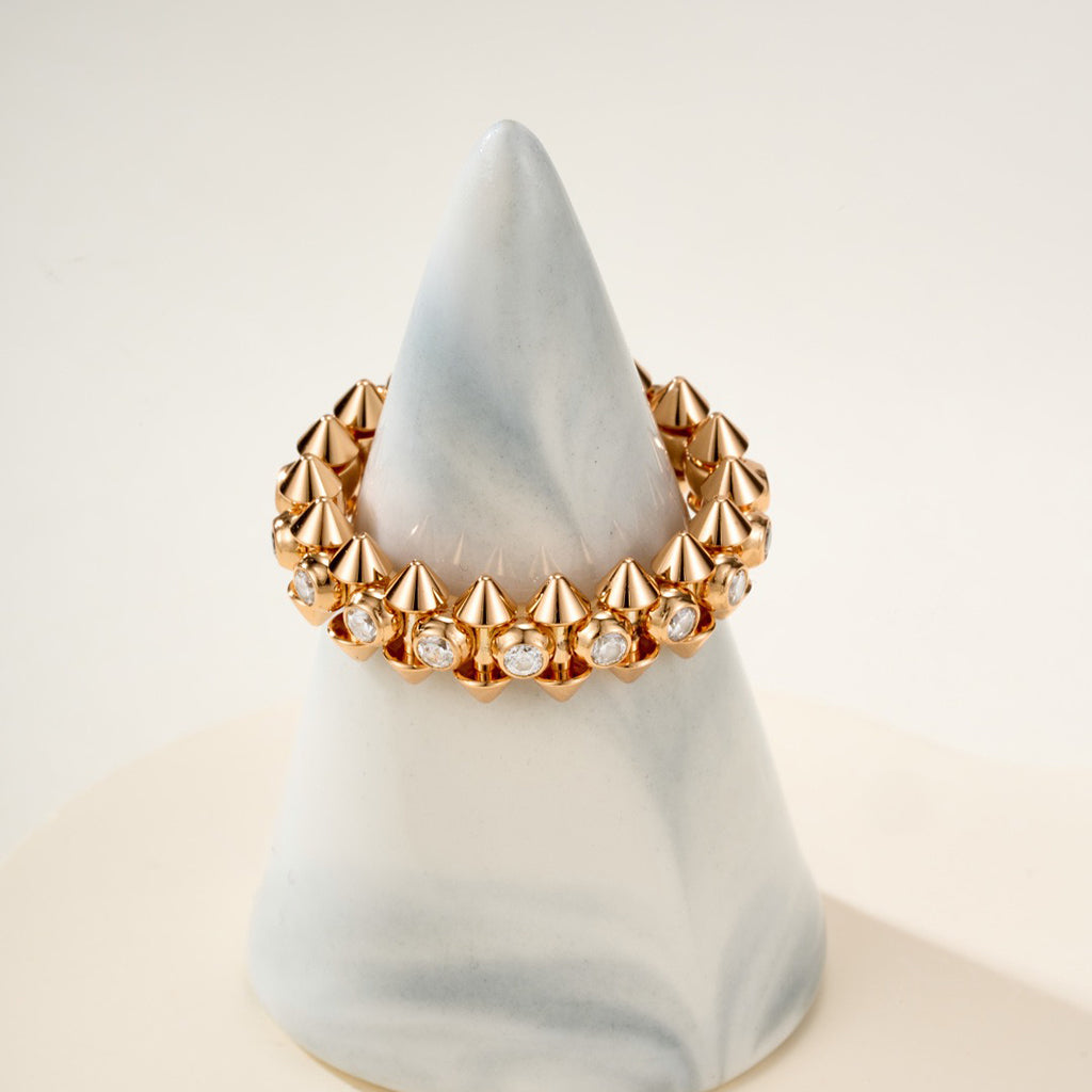 [Blue Tears Jewelry]CLASH 6.8MM DIAMOND MEDIUM RING