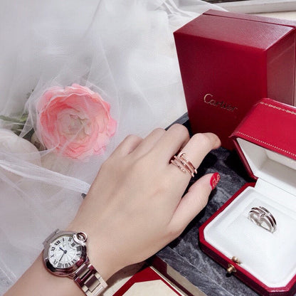 [Blue Tears Jewelry]JUSTE RING 4.8MM HALF DIAMOND
